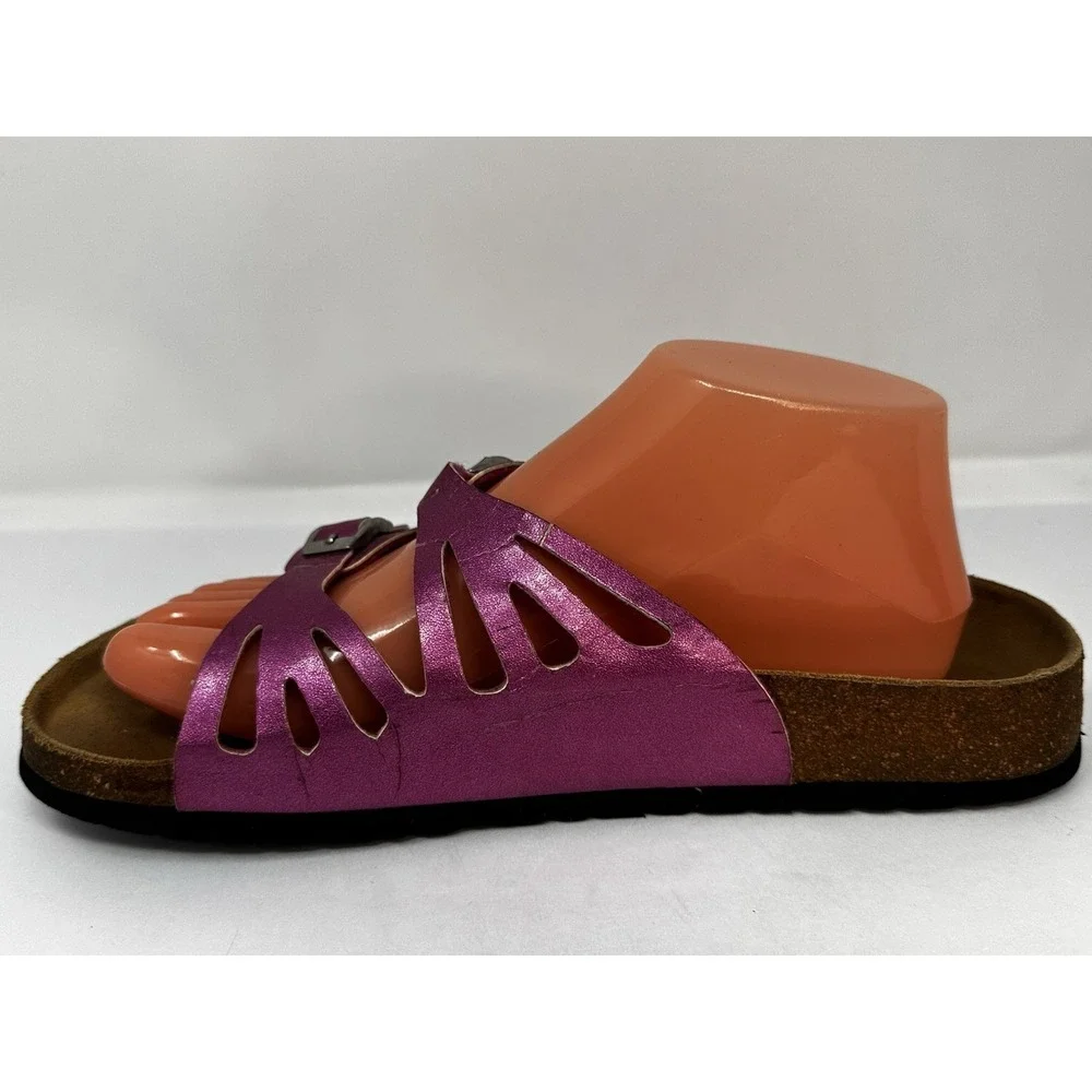 Birkenstock Betula Grenada Sandals Womens Sz 9 Pink Metallic Patent Leather